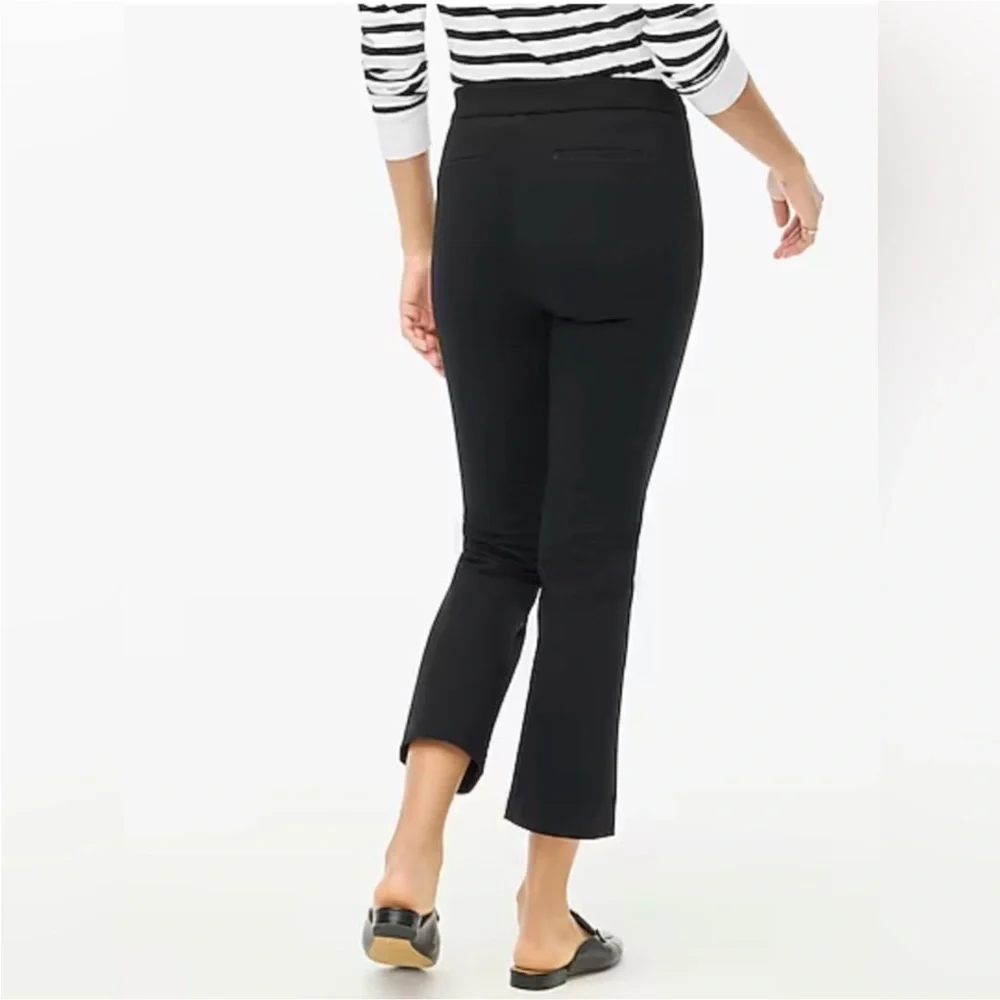 NWT J. Crew Women’s Stretch Crop Flare Ponte Pant Sz 2 rip and broken zipper